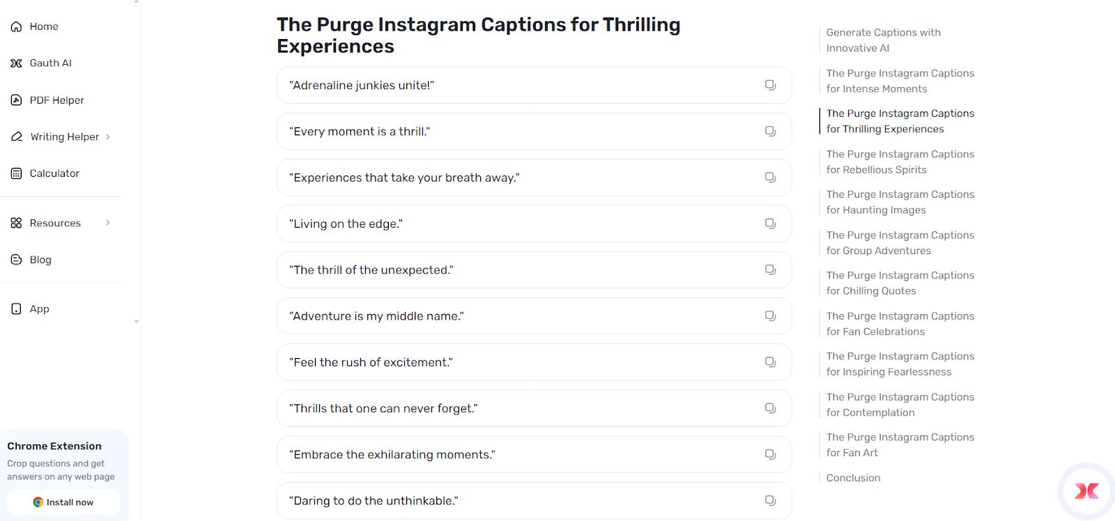 Top Trending Purge-Inspired Instagram Captions for Every Moment